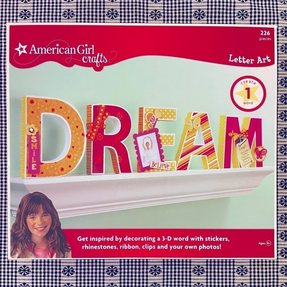 American Girl Dream 3D Letter Wall Decor Craft Kit Art Set Bedroom Preteen